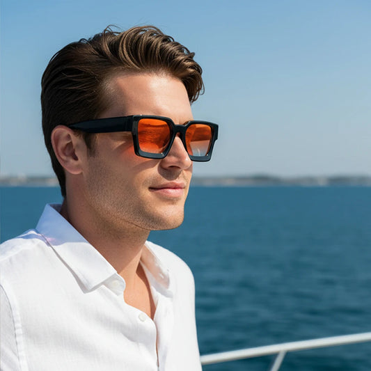 New Men's Thick Frame Sunglasses Square Frame Sun eyewear
