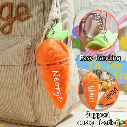 Custom Easter Plush Rabbit Keychain Personalized