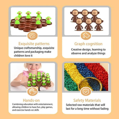 Creative Balancing Tree Toy Digital Monkey Balance Scale
