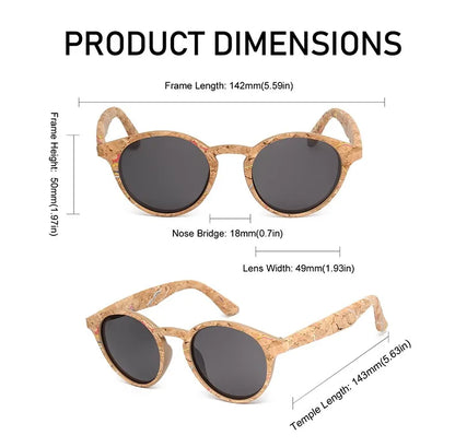 Kenbo Fashion Wood Grain Round Polarized Sunglasses
