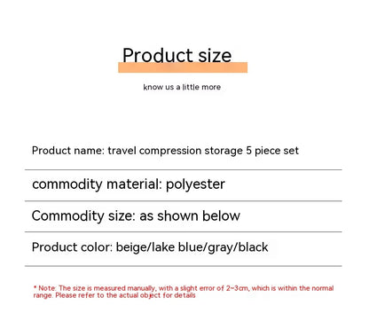 Packing Cubes for Suitcases Travel Organizer Cubes