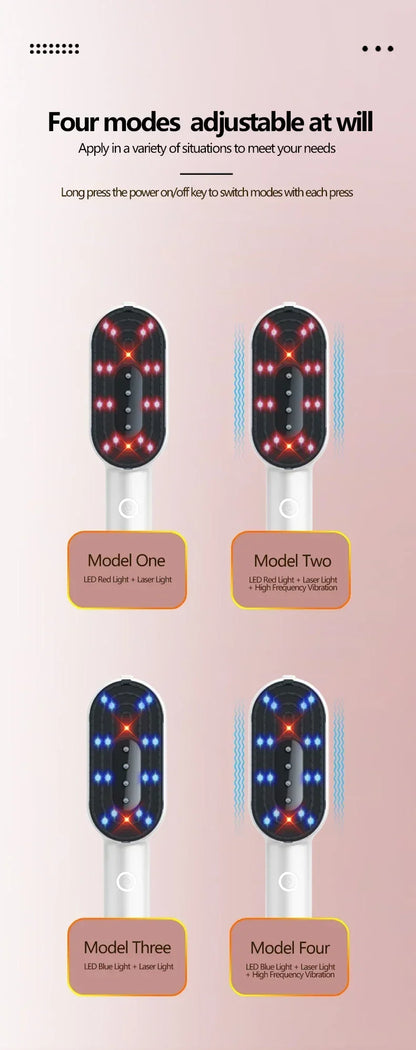 3 in 1 LED Red Blue Light Therapy Hair Growth Comb