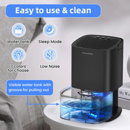 1pc 1000ml Portable Dehumidifier for Home Office