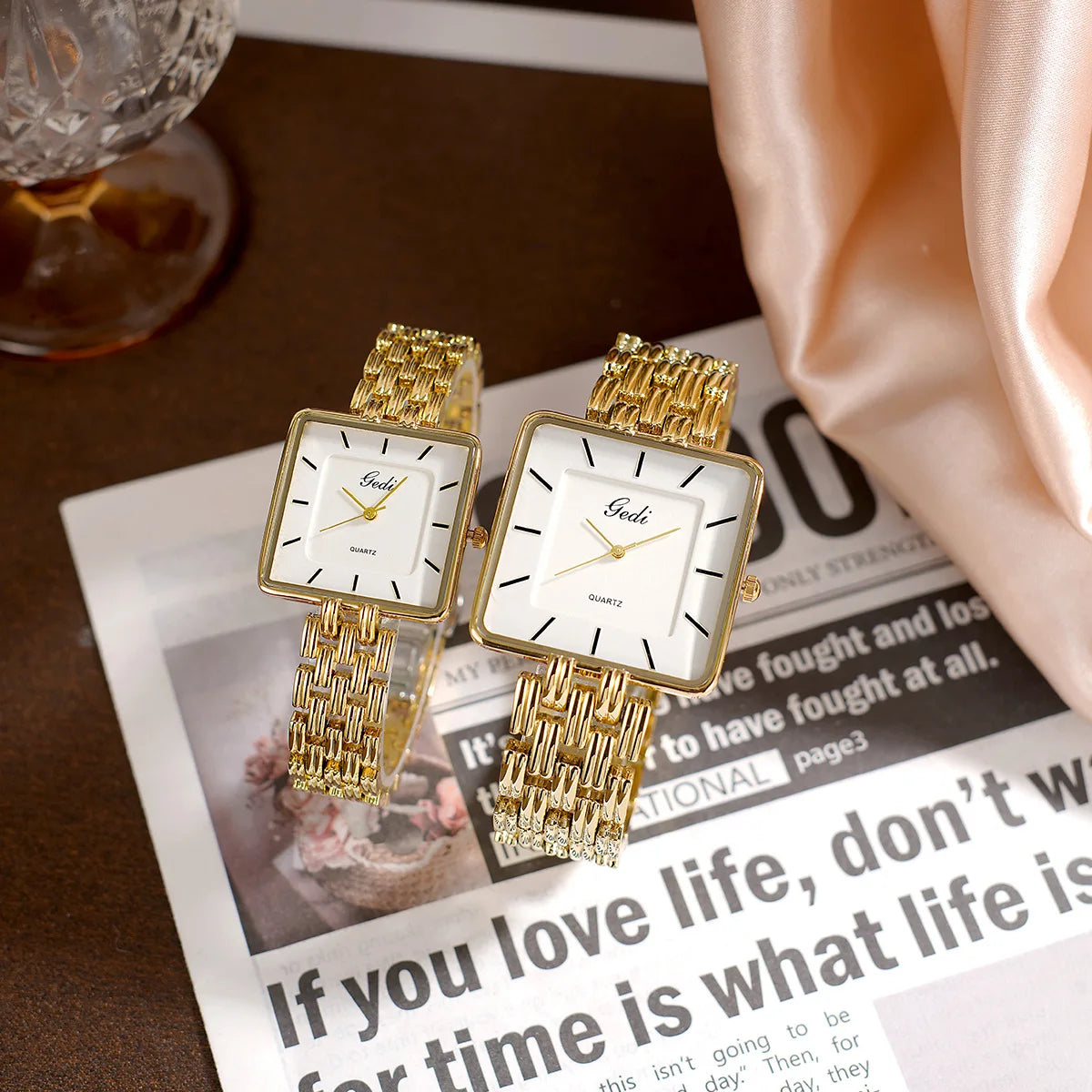 Men Watch Business Simple Square Couple Watches Waterproof