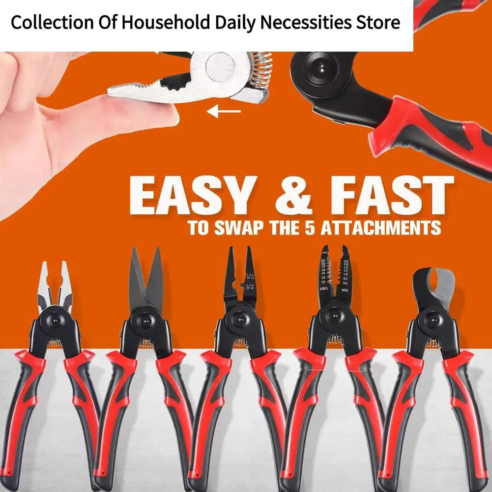 Multifunctional Replaceable Electrician Pliers Wire Cutting Pliers
