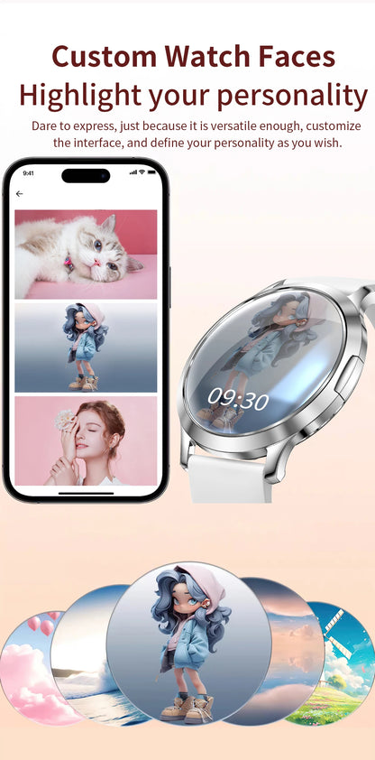 New Smart Watch For Women Gift 1.32 Inch Full Touch Screen
