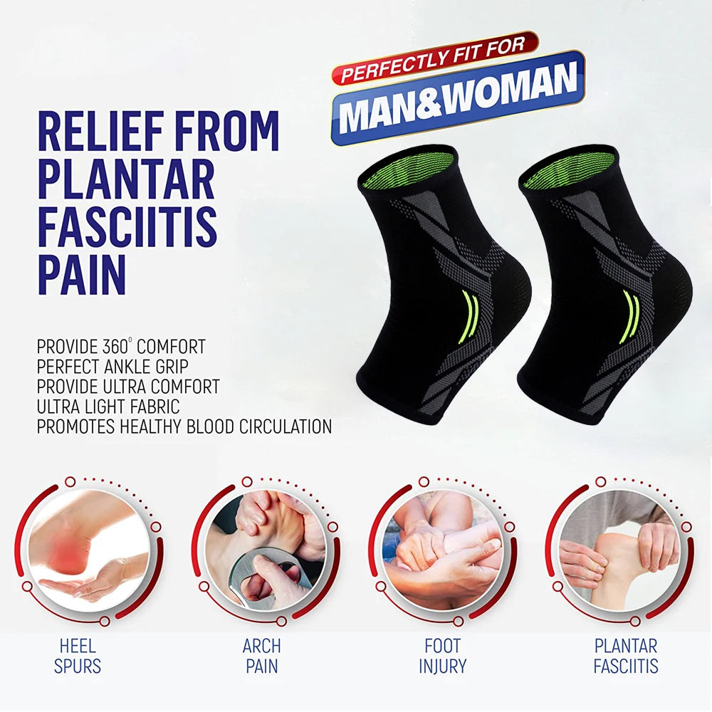 Sports Ankle Brace Compression Sleeves Plantar Fasciitis Sock