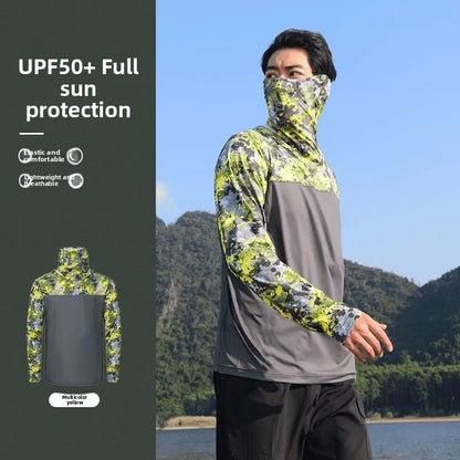 Men's Summer Outdoor Cycling Fiing Sun Protection Ice Silk