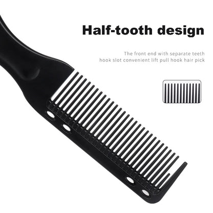 Double-sided Comb Brush Black Small Beard Styling Brush