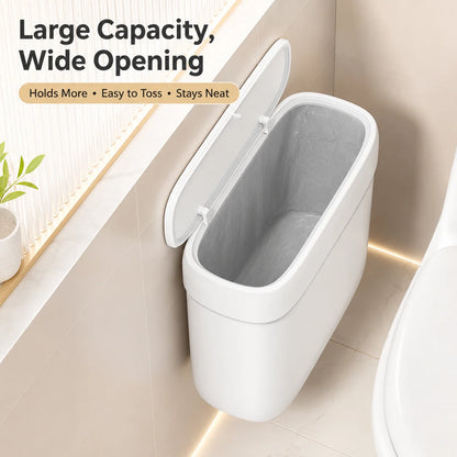Wall Mounted Trash Can with Press-Top Lid