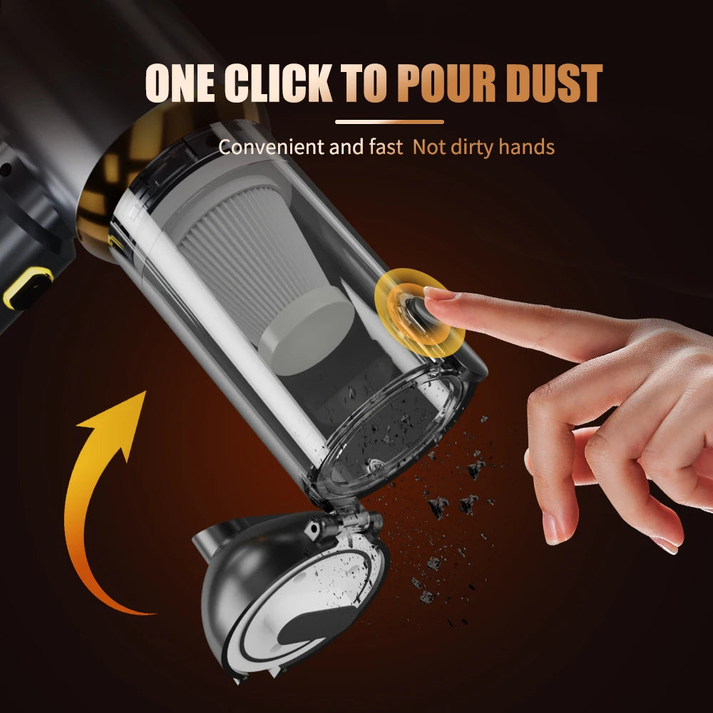 CENRR Portable Wireless Car Vacuum Cleaner Mini Powerful