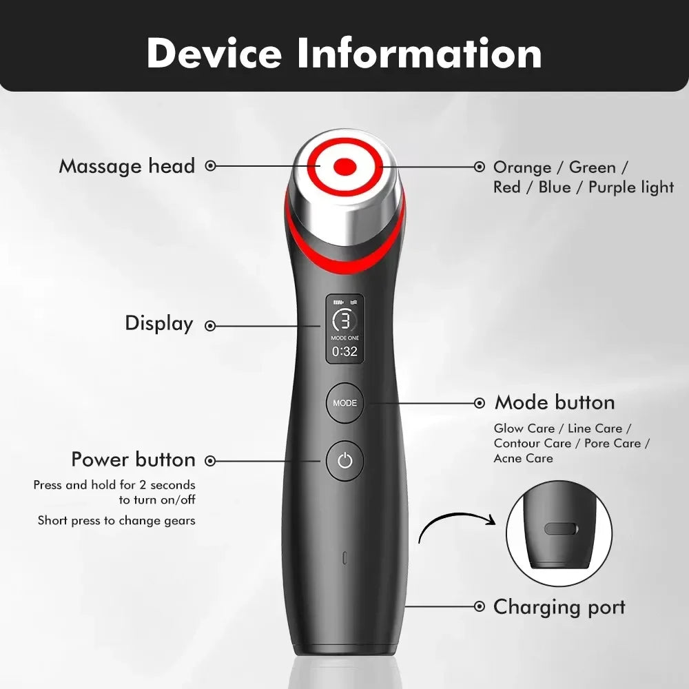 Booster Pro Led Facial Light Therapy Beauty Wand