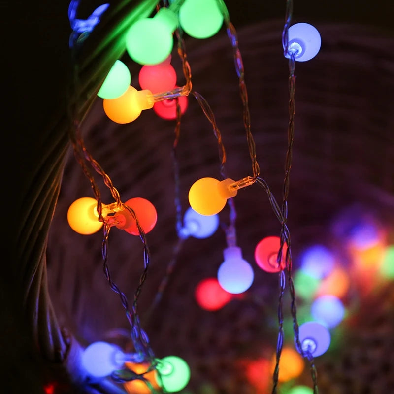 10M USB/Battery Power Ball LED String Lights Garland Lights