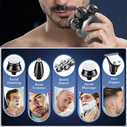 Electric Shaver 7D Floating Cutter Head Base Men Beard Trimmer
