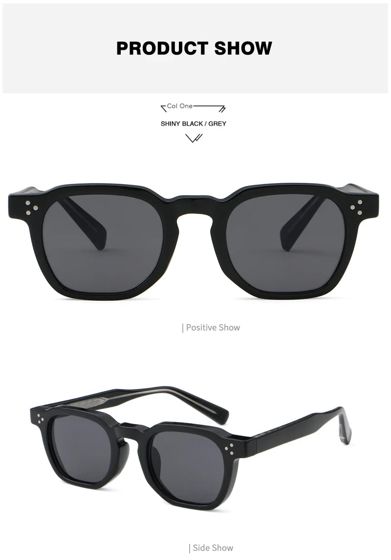 Retro Punk Polarized Lenses Men Sunglasses Square Trends