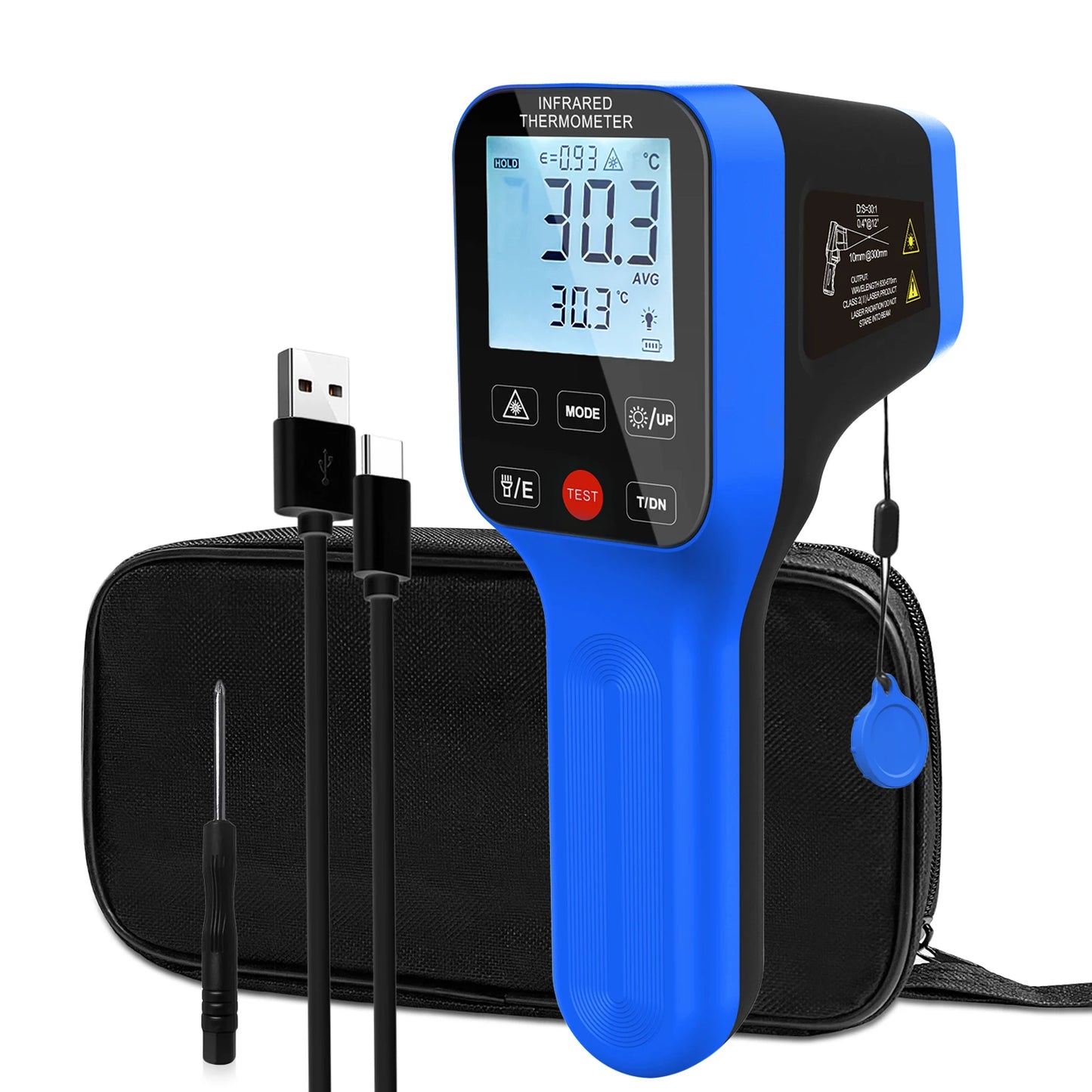 Infrared Thermometer Gun Rechargeable High Temp Laser
