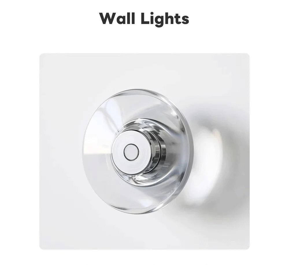 Modern Round Crystal Bedside Lamp Bedroom Living Room