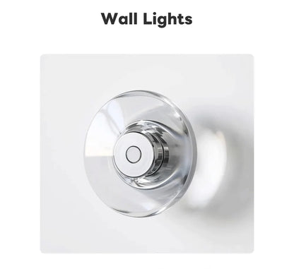 Modern Round Crystal Bedside Lamp Bedroom Living Room