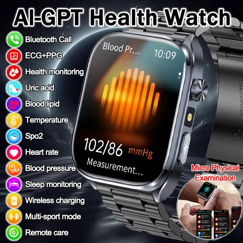 New AI Health Care Accurate detection ECG Smart Watch