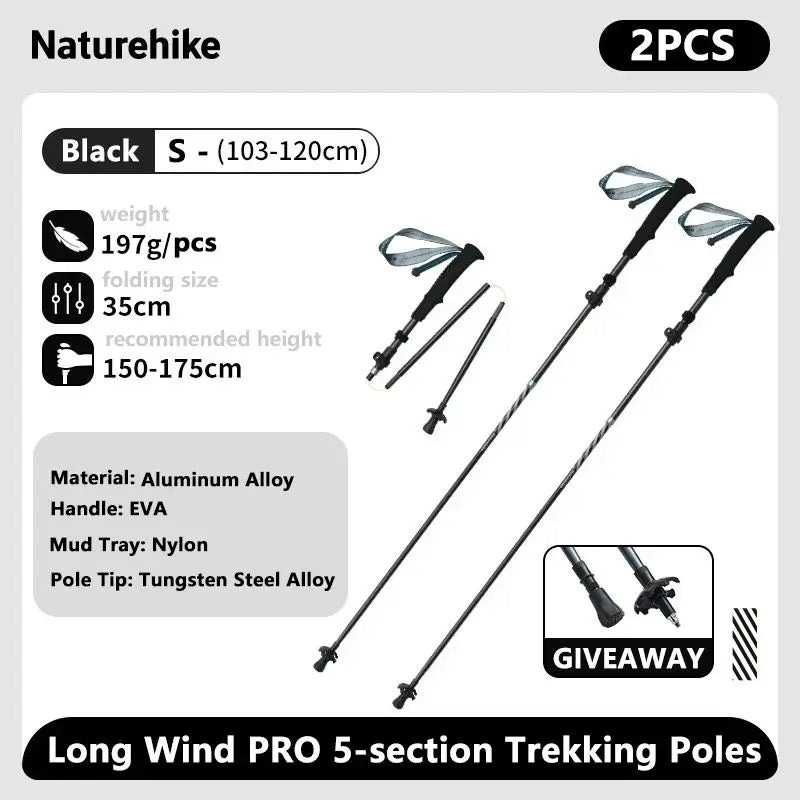 Climbing Sticks Ultralight Outdoor Folding Trekking Poles