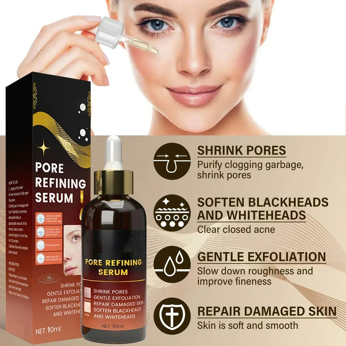 Pore Shrink Face Serum Remove Blackheads Acne Acidity Oil Control
