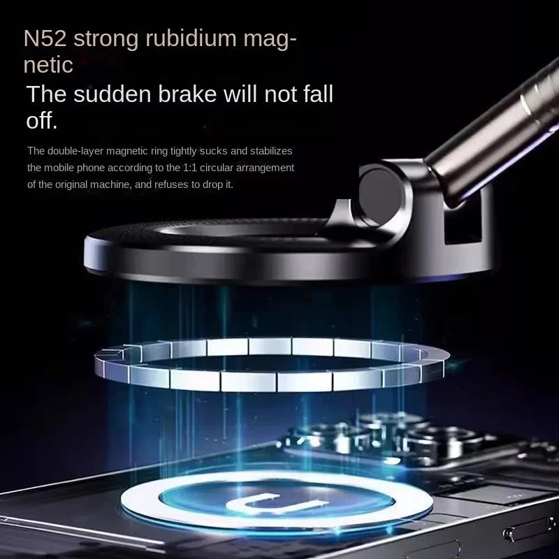Magnetic Car Phone Holder 360D egree Rotation Vacuum Adsorption