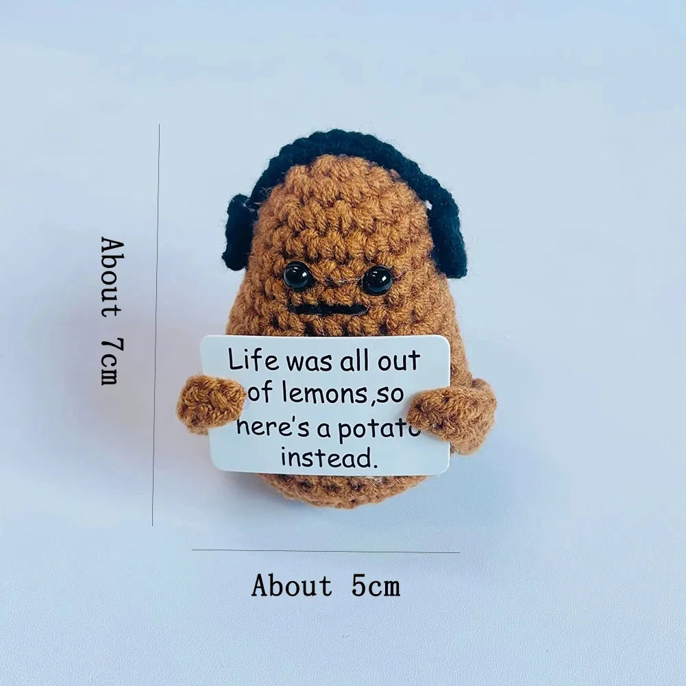Positive Energy Potato Doll Home Decoration Mini Plush Knitting Wool