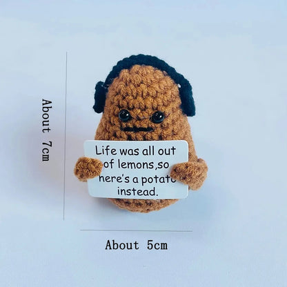 Positive Energy Potato Doll Home Decoration Mini Plush Knitting Wool