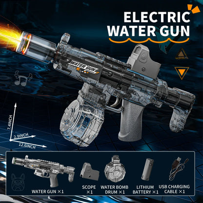 Simulated Firing and Recoil Electric Water Gun Toys Children