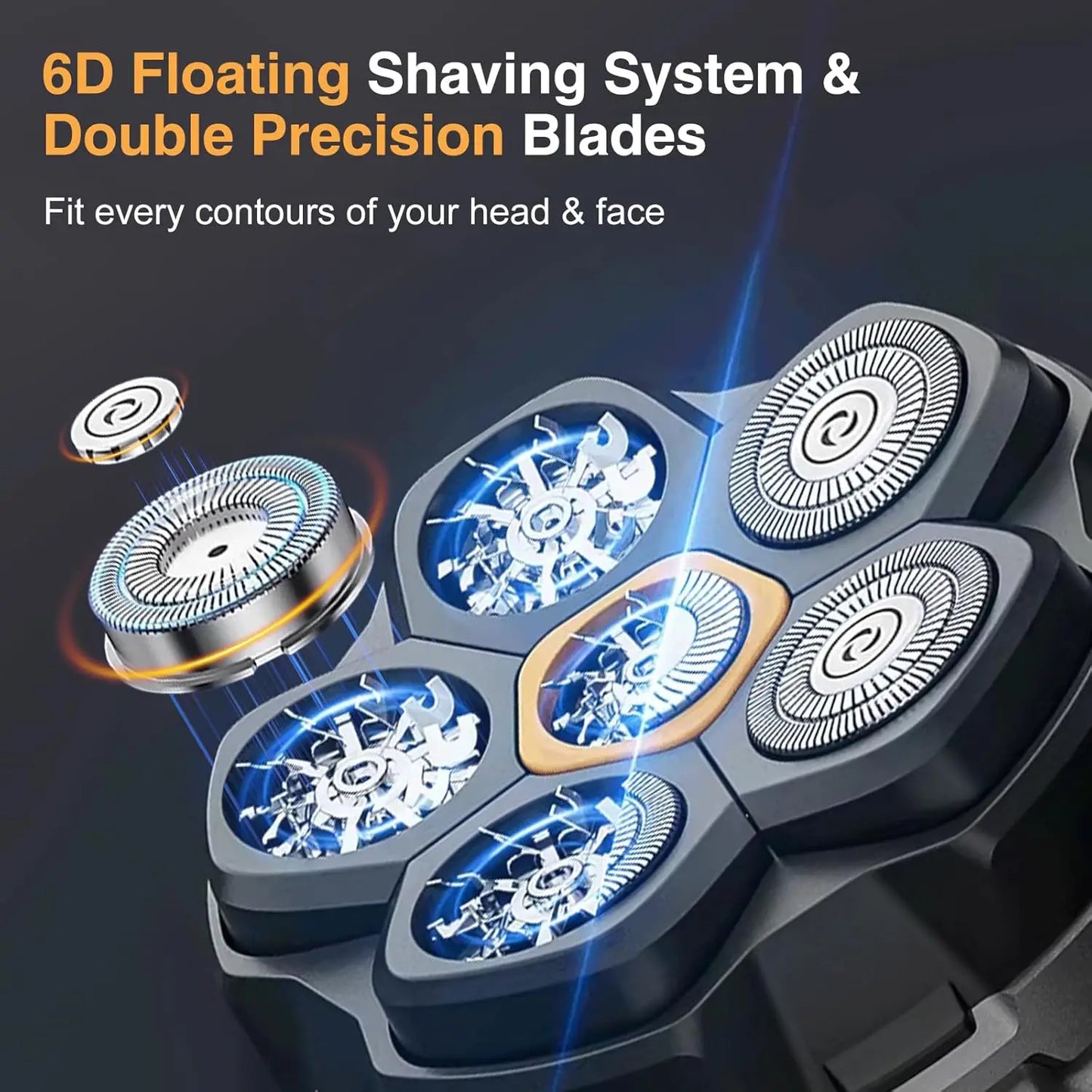 Electric Head Shavers for Bald Men 6D Magnetic Razor