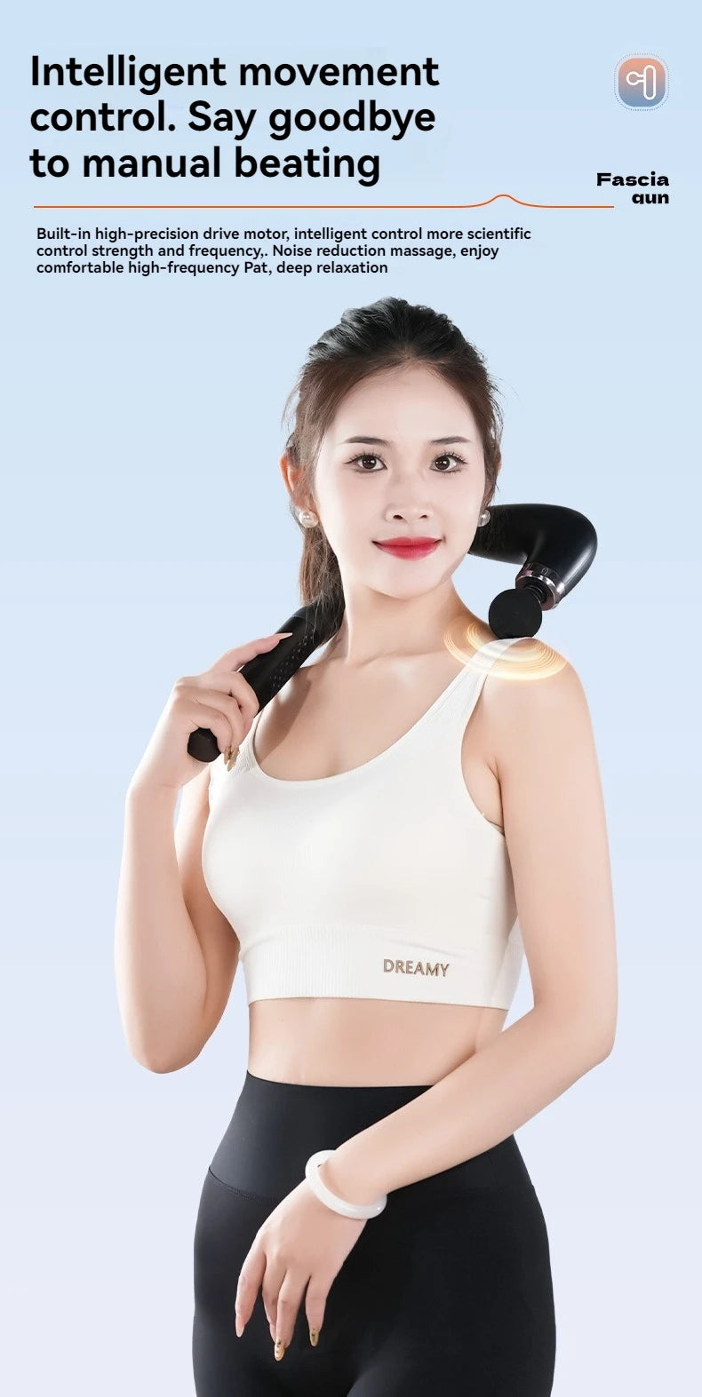 New Smart Fascia Gun Electric Massager Massage Hammer