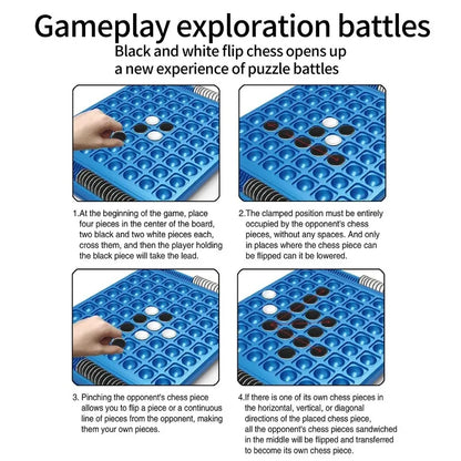 Dual-Side Flip Board Strategy Game for 2 Players Logic Training