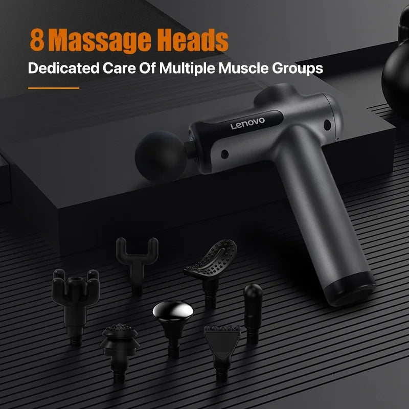 Lenovo Powerful Wireless Massager Gun 8 Massage Heads