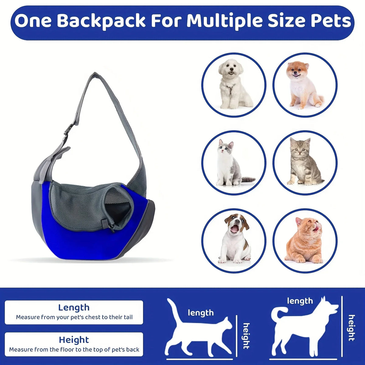 1Pc Dog out backpack,Dog Sling Carrier Breathable