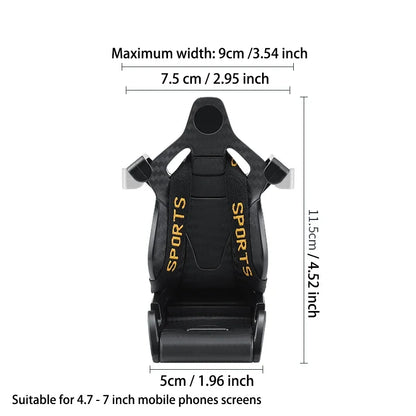 Racing seat design car phone holder Mount stand suction cup