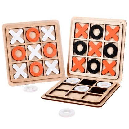 Montessori Chess Play Wooden Jigsaw Toy Game Interaction