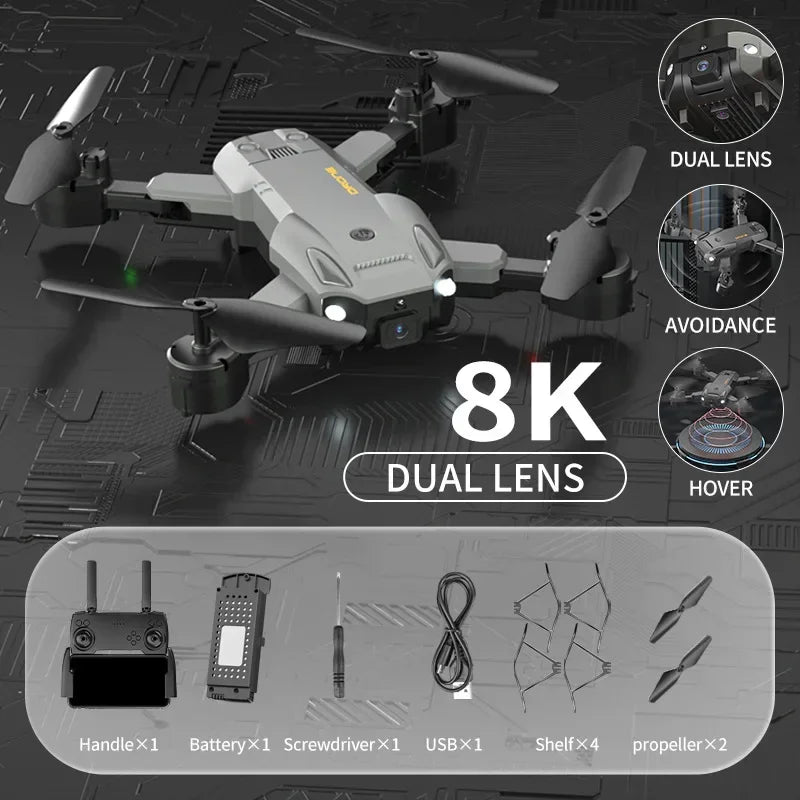 New Q6 5G WIFI 8k Drone HD Dual Camera FPV RC Drone