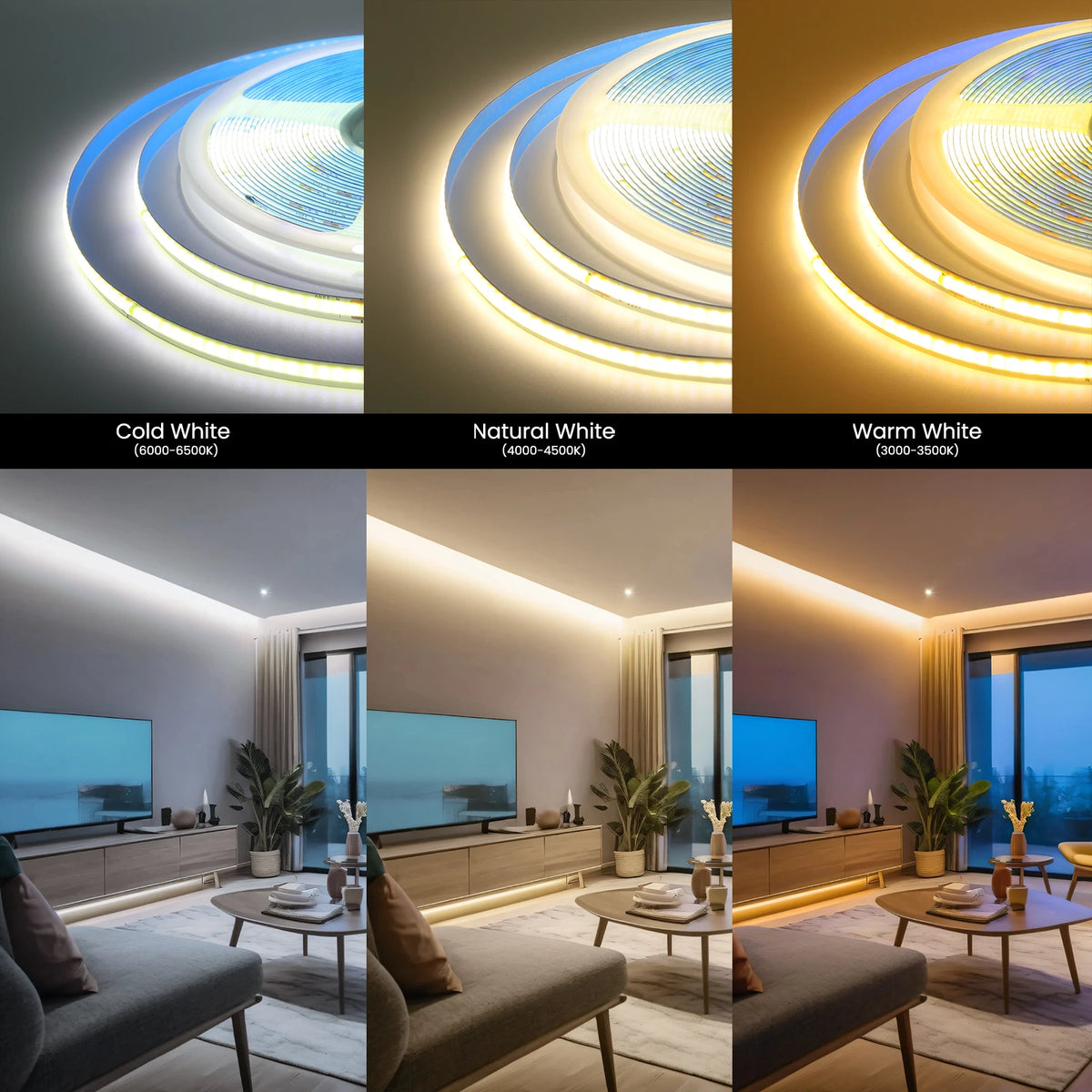 220V 110V 5m-20m COB LED Strip Light Lighting Flexible