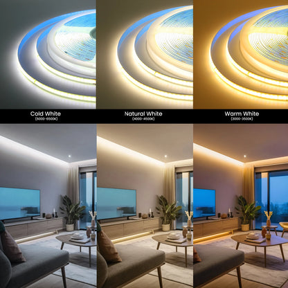 220V 110V 5m-20m COB LED Strip Light Lighting Flexible