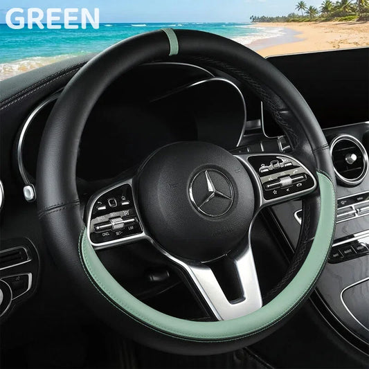 Napa Leather Steering Wheel Cover Non-Slip Inside