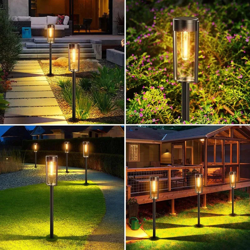 Retro Solar Pathway Warm Lights Outdoor