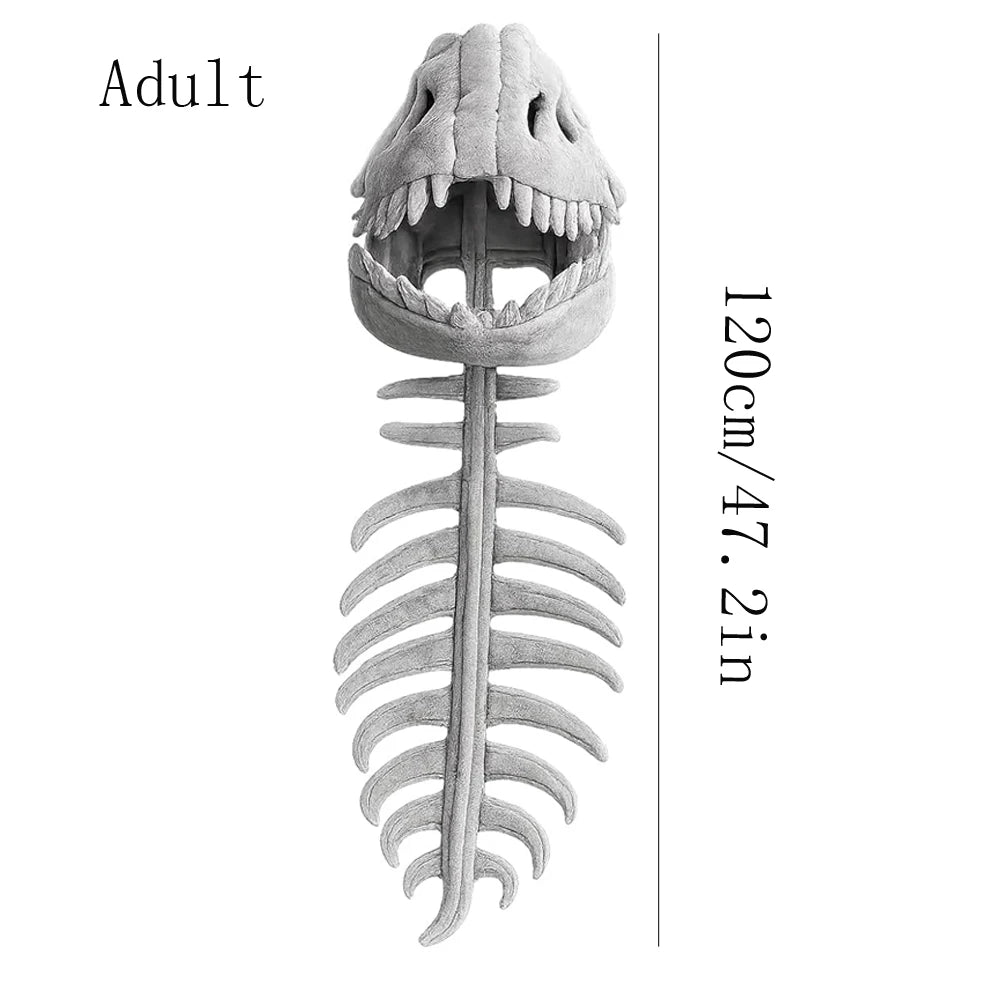 Dinosaur Skeleton Hat Funny Soft Dinosaur Skeleton