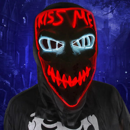 Wireless LED Purge Mask Halloween Horror Party Carnival Cosplay