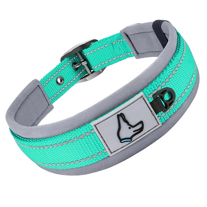 Padded Dog Collars Soft Reflective Wide Pet Collars