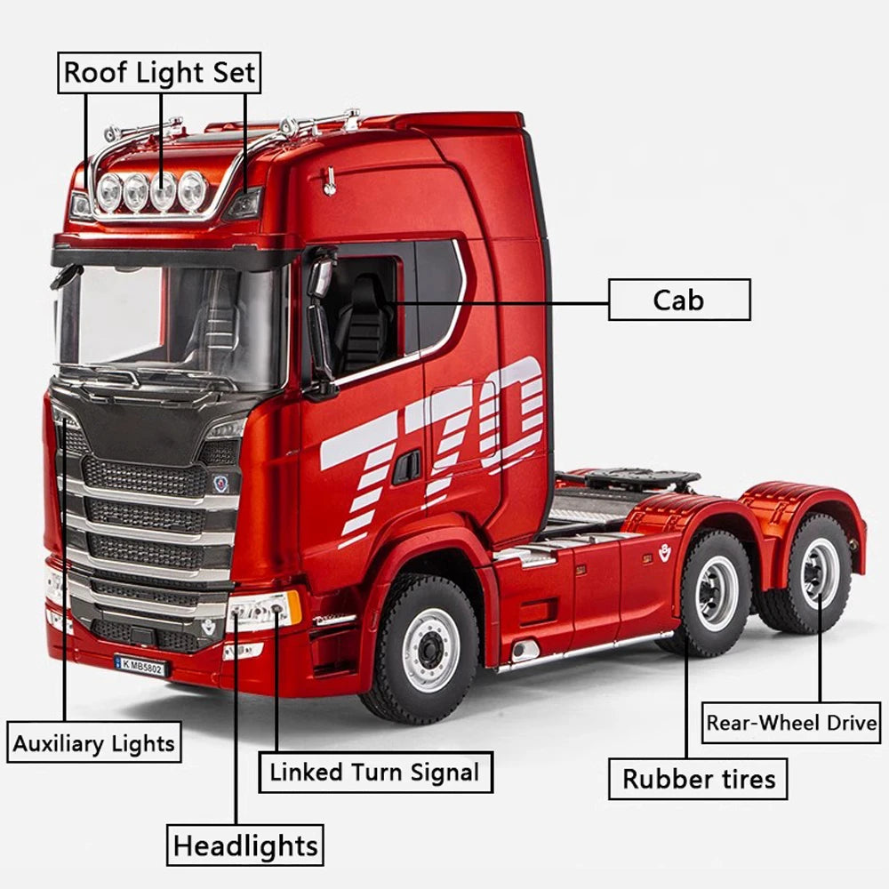 HUINA 1501 770S Alloy Tractor 19CH RC Truck 1/18 2.4G remote