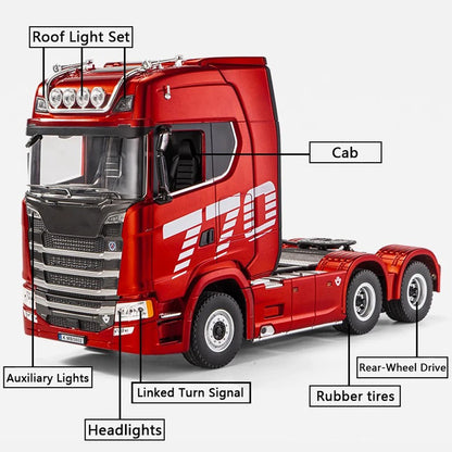 HUINA 1501 770S Alloy Tractor 19CH RC Truck 1/18 2.4G remote