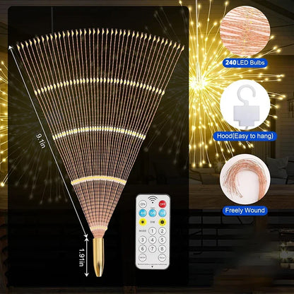 Solar Light Outdoor 4 Pack, Hanging Fairy Lights Strom