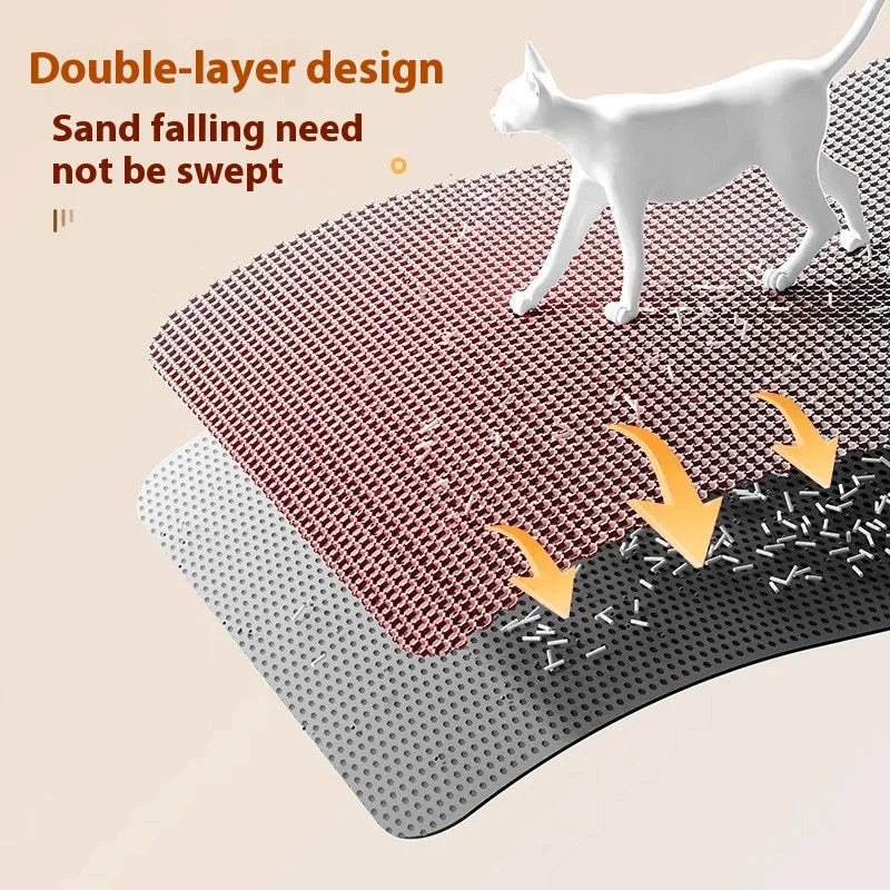 Extra Large Cat Litter Mat Heavy Duty Waterproof 2 Layer