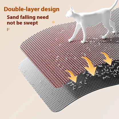 Extra Large Cat Litter Mat Heavy Duty Waterproof 2 Layer