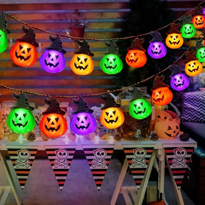 Pumpkin String Lights For Easter, Halloween, Christmas Room Decor